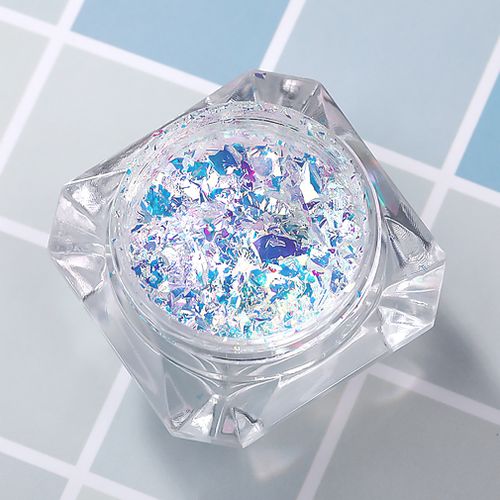 2 in One Chrome Glitter Chameleon Nail Flakes Set Chrome Nail Powder Mirror Mermaid Effect Share this product Iridescent Glitter Chameleon Nail Flakes Brocade Powder With Applicator