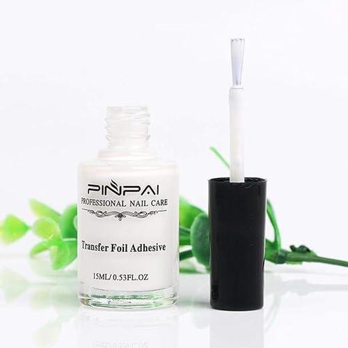 Nail Foil Glue Gel for Foil Art Stickers Strong Adhesion Nail Complete Transfer Nail Glue For Transfer Foils Sticker Adhesive Nail Gel Starry Paper Stamping Glue No Need Dryer Manicure Designs Tools