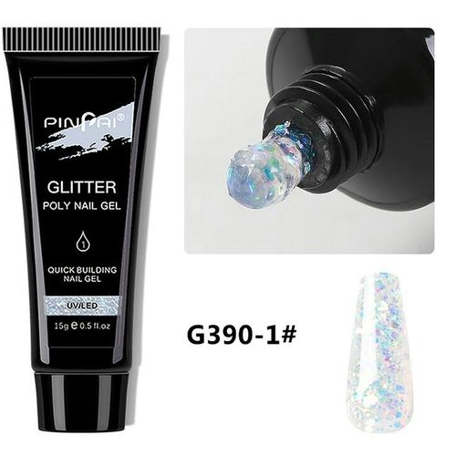 Poly Gel Glitters  Nail Gel Builder Nail Extension Acrylic Nails Enhancement Thickening Trendy Nail Art Design Professional Acrygel Nail Extension Builder Poly gel Polygel Glitters Glittered poly Gel