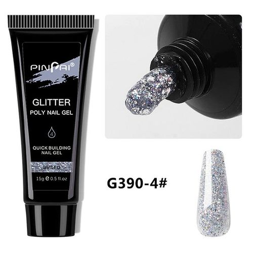 Poly Gel Glitters  Nail Gel Builder Nail Extension Acrylic Nails Enhancement Thickening Trendy Nail Art Design Professional Acrygel Nail Extension Builder Poly gel Polygel Glitters Glittered poly Gel