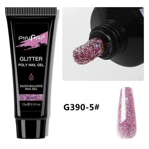 Poly Gel Glitters  Nail Gel Builder Nail Extension Acrylic Nails Enhancement Thickening Trendy Nail Art Design Professional Acrygel Nail Extension Builder Poly gel Polygel Glitters Glittered poly Gel