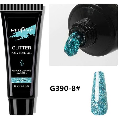 Poly Gel Glitters  Nail Gel Builder Nail Extension Acrylic Nails Enhancement Thickening Trendy Nail Art Design Professional Acrygel Nail Extension Builder Poly gel Polygel Glitters Glittered poly Gel