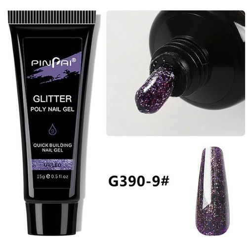 Poly Gel Glitters  Nail Gel Builder Nail Extension Acrylic Nails Enhancement Thickening Trendy Nail Art Design Professional Acrygel Nail Extension Builder Poly gel Polygel Glitters Glittered poly Gel