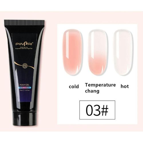 Poly GelTemperature Colour Changing PolyGel Acrygel Gumgel Nail Gel Builder Nail Extension Acrylic Nails Enhancement Trendy Nail Art Professional Acrygel Nail Extension Builder