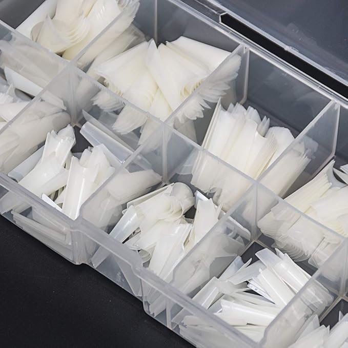 False Nails Tips Acrylic Nail Natural Half Fake Nail Tips 500Pcs Fake Artificial  Nails with Box(Natural-Box)Ballerina Coffin Nails Half Cover Artificial Tips  Acrylic Nails Nails Tips  Ballerina