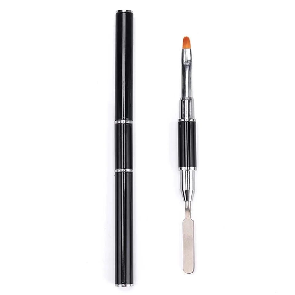 Gel Extension Builder BrushDual Side Poly Gel Brush Poly gel Builder Gel Builder Gel Acrylic Brush Nail Art Acrylic  Double End Satula Carving UV  Polygel Builder Gel Nail Extension  Brush