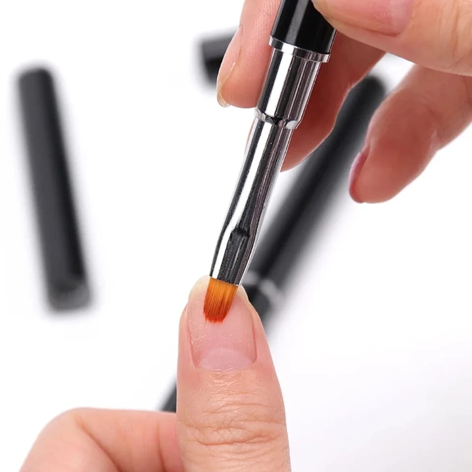 Gel Extension Builder BrushDual Side Poly Gel Brush Poly gel Builder Gel Builder Gel Acrylic Brush Nail Art Acrylic  Double End Satula Carving UV  Polygel Builder Gel Nail Extension  Brush