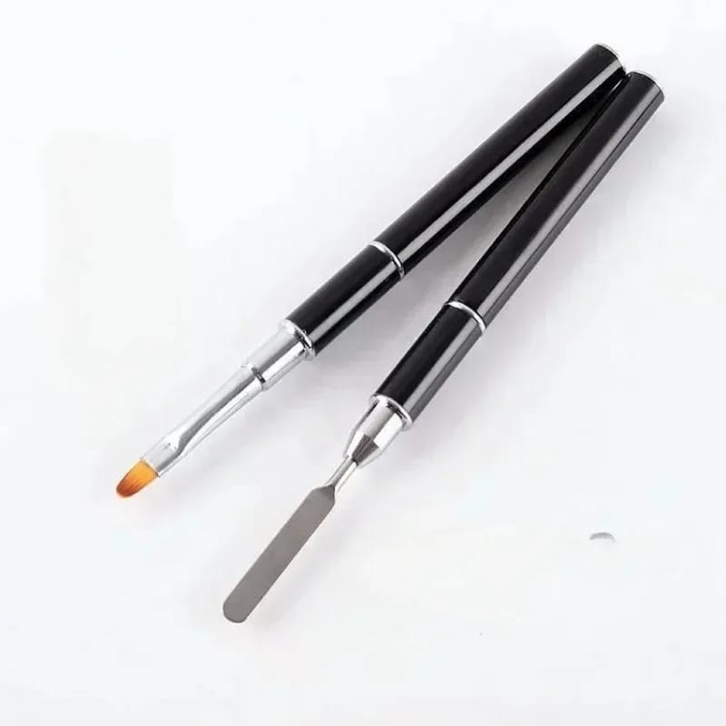 Gel Extension Builder BrushDual Side Poly Gel Brush Poly gel Builder Gel Builder Gel Acrylic Brush Nail Art Acrylic  Double End Satula Carving UV  Polygel Builder Gel Nail Extension  Brush