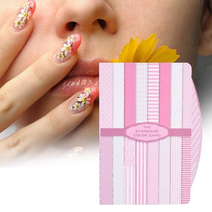 88 Nail Colors Display Book,Nail Gel Polish Display Chart,Nail Practice Design Board for DIY Nail Art Salons Set,Nail Polish Color Card Book Card Display Gel Card (Tips Not Included)