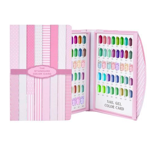 88 Nail Colors Display Book,Nail Gel Polish Display Chart,Nail Practice Design Board for DIY Nail Art Salons Set,Nail Polish Color Card Book Card Display Gel Card (Tips Not Included)