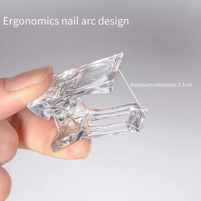 10/5 Pcs Nail Tips Clip for Quick Building Polygel nail forms Nail clips for polygel Finger Nail Extension UV LED Builder Clamps Manicure N ail Art Tool Nail Clips For Poly Gel Nail Extension