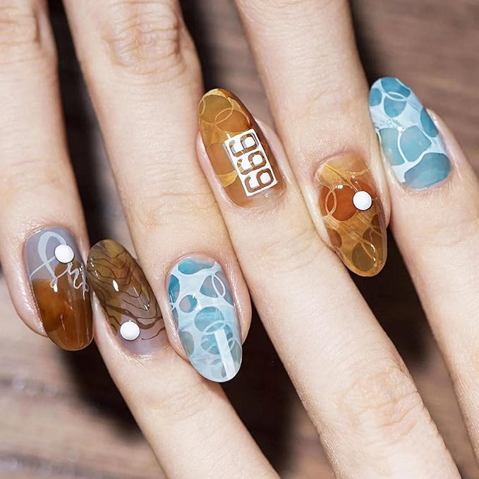 Nail Art Stamper Rainbow Nail Stamper Silicone Head, Nail Seal Silicone Stamping Jelly, Jelly Nail Stampers Nail Print Tools, DIY Nail Art Tools with Scraper  For Stamping and French Manicure