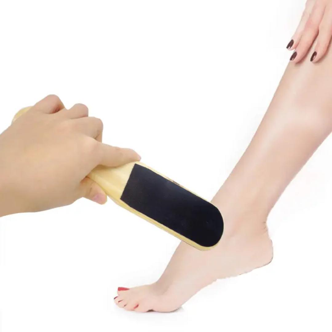 2 Pcs-1 pc  Wooden Foot File Professional Foot File Callus Remover - Wooden Foot Scrubber Filer For Dead Skin & 1 pc Stainless Steel Foot Exfoliating Scrubber  File Foot rasp Foot File Callus Removet
