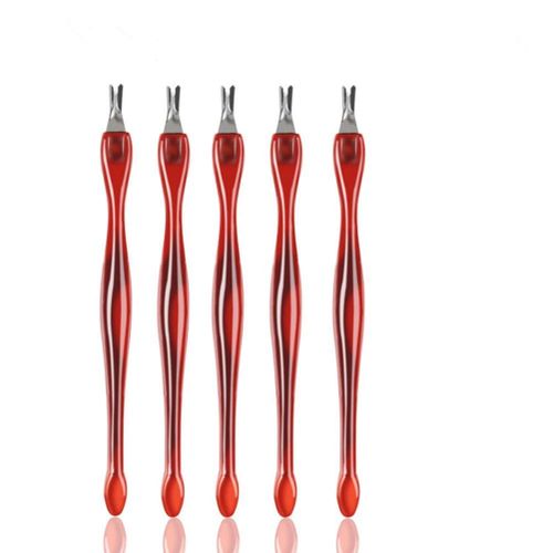 2  PCS Cuticle knife Trimmer,Cuticle ForkTrimmer Nail Cuticle Remover Trimmer Pusher Dead Skin with Double Head V-Shaped Fork Manicure Pedicure Cleaner Care Tools for Home and Nail
