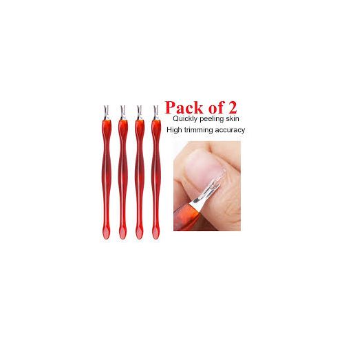 2  PCS Cuticle knife Trimmer,Cuticle ForkTrimmer Nail Cuticle Remover Trimmer Pusher Dead Skin with Double Head V-Shaped Fork Manicure Pedicure Cleaner Care Tools for Home and Nail