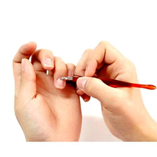 2  PCS Cuticle knife Trimmer,Cuticle ForkTrimmer Nail Cuticle Remover Trimmer Pusher Dead Skin with Double Head V-Shaped Fork Manicure Pedicure Cleaner Care Tools for Home and Nail