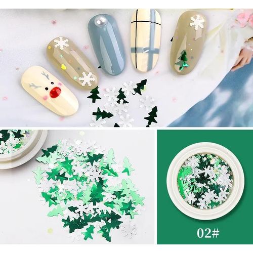 Nail Art Sticker Sequins, Holographic Christmas Nail Snowflake Sequins for Nail Art Decoration Mermaid Flake Nail Glitter Laser Sparkly Confetti Glitter Paillette Snowflake Nail Sequins