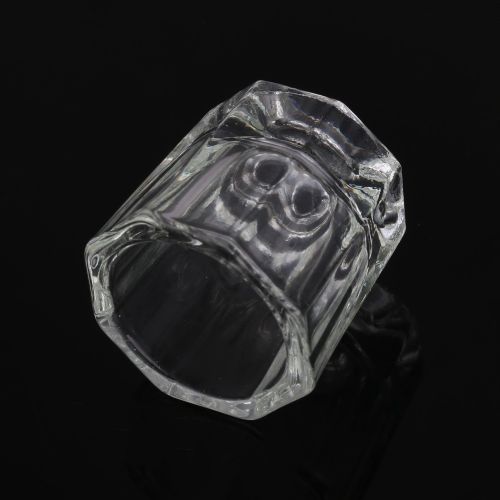 2 Pack Dappen Dish Cups for Nail Art Acrylic Liquid - Clear Glass Nail Monomer Liquid Bowl Dampen Dish Acrylic Powder Holder, Acrylic Glass Jar for Nails  Dappen Dish Crstal Glass