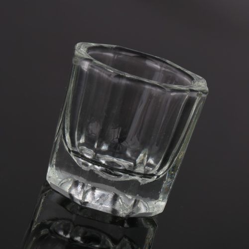 2 Pack Dappen Dish Cups for Nail Art Acrylic Liquid - Clear Glass Nail Monomer Liquid Bowl Dampen Dish Acrylic Powder Holder, Acrylic Glass Jar for Nails  Dappen Dish Crstal Glass