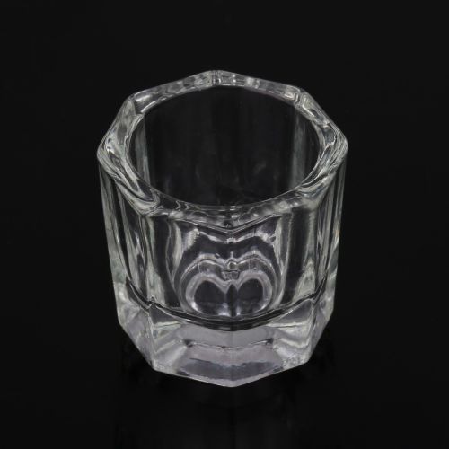 2 Pack Dappen Dish Cups for Nail Art Acrylic Liquid - Clear Glass Nail Monomer Liquid Bowl Dampen Dish Acrylic Powder Holder, Acrylic Glass Jar for Nails  Dappen Dish Crstal Glass