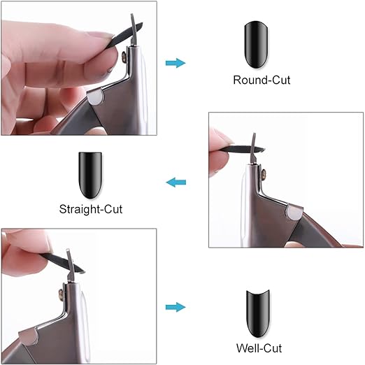 Nail Clippers, Nail Tips Clipper, Manicure Tip Cutter Cutter, Stainless Steel Tip Cutter for Artificial Nails, Gel Nails, Fingernails, False Nails Nail edge Cutter Nail Tip False Nails Clipper Trimmer