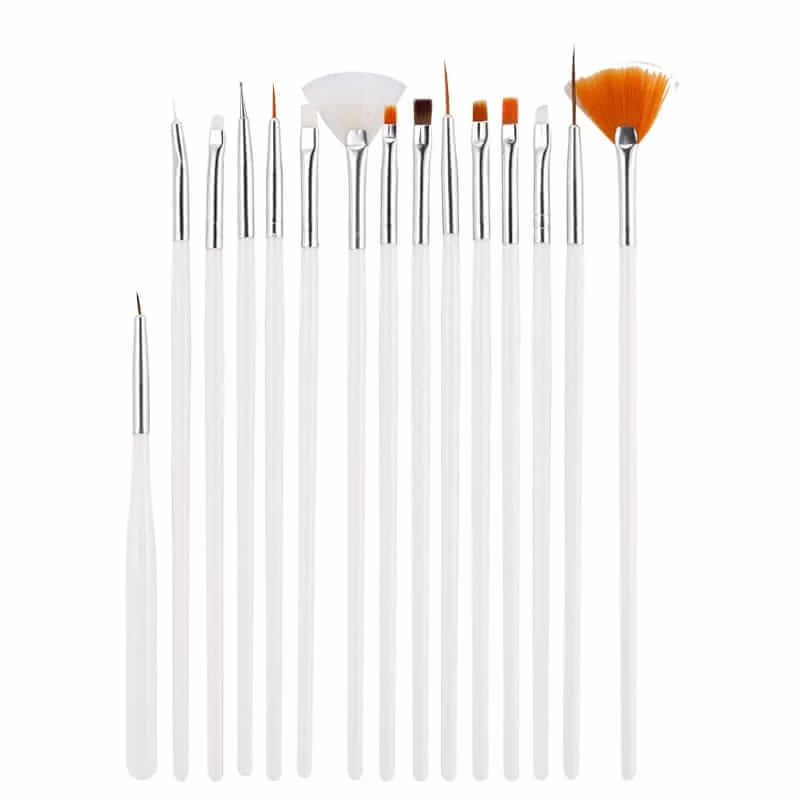 15Pcs Nail Art Brushes Set Nail Art Dotting Pen Drawing Painting Acrylic Pull Line Pens Nail DIY Striping Brushes Manicure Tools Fine Hand Painted Thin Hook Line Pen Art Supplies Drawing Art Pen Paint