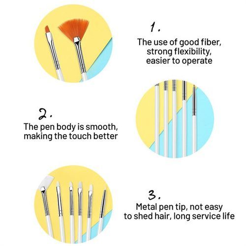 15Pcs Nail Art Brushes Set Nail Art Dotting Pen Drawing Painting Acrylic Pull Line Pens Nail DIY Striping Brushes Manicure Tools Fine Hand Painted Thin Hook Line Pen Art Supplies Drawing Art Pen Paint