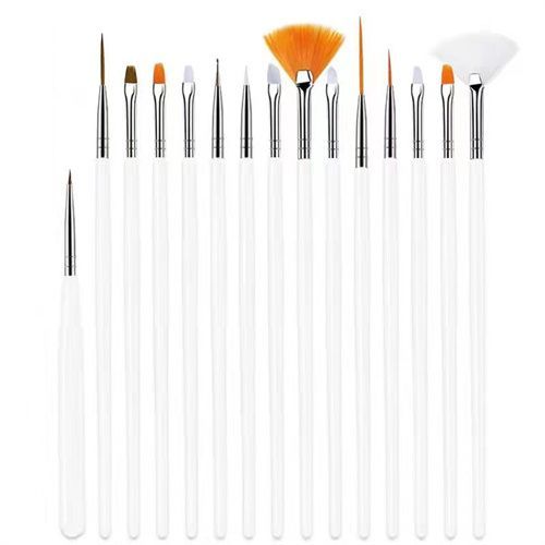 15Pcs Nail Art Brushes Set Nail Art Dotting Pen Drawing Painting Acrylic Pull Line Pens Nail DIY Striping Brushes Manicure Tools Fine Hand Painted Thin Hook Line Pen Art Supplies Drawing Art Pen Paint