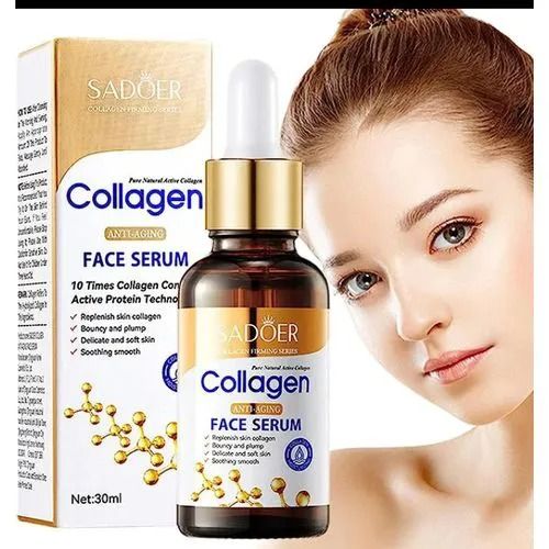3 in 1,SADOER Collagen Anti Aging Cream + Vitamin C Face Brightening Essence + Collagen Anti Aging Face Serum