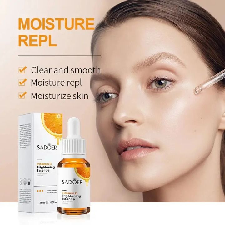 Vitamin C Serum, Face Brightening Vitamin C Essence , Awakens Skin Vitality, Moisturizing, Anti Wrinkles, Anti Aging, Whiten Dark Spots Vitamin C Face Brightening Serum Sadoer Vitamin C Serum