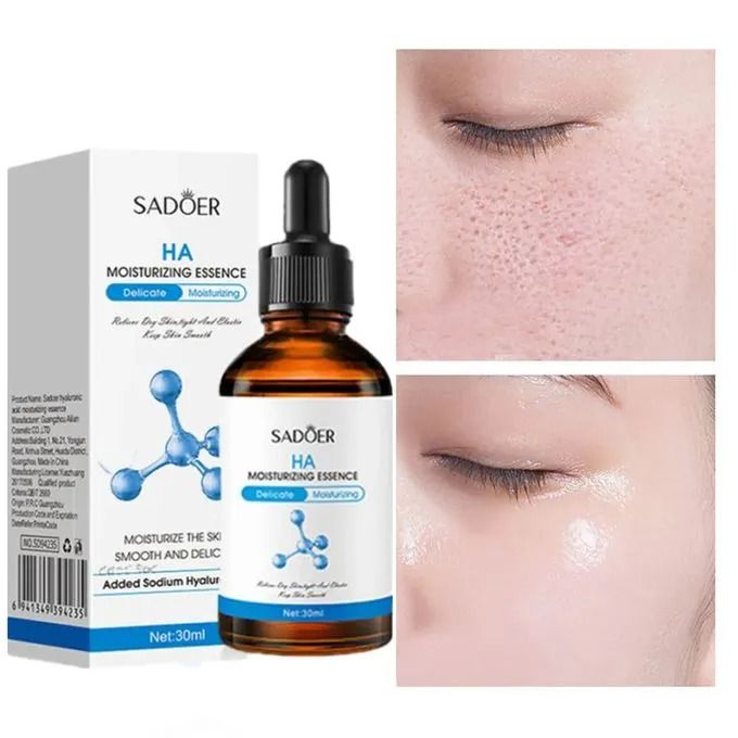 SADOER Hyaluronic Acid Serum for Face Anti-Aging, Moisturizing Wrinkle Serum for Erasing Fine Lines and Wrinkles Soft Hydrating Easy Absorption Anti Aging Serum Hyaluronic Acid Moisturizing Essence