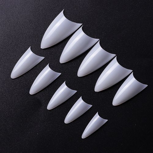 Acrylic False Nails 500pcs/bag Nails /White False Nails Artificial Fingernails Half  Cover stiletto Nail Tips Best Quality Acrylic Pointy Stiletto French  Nail Tips