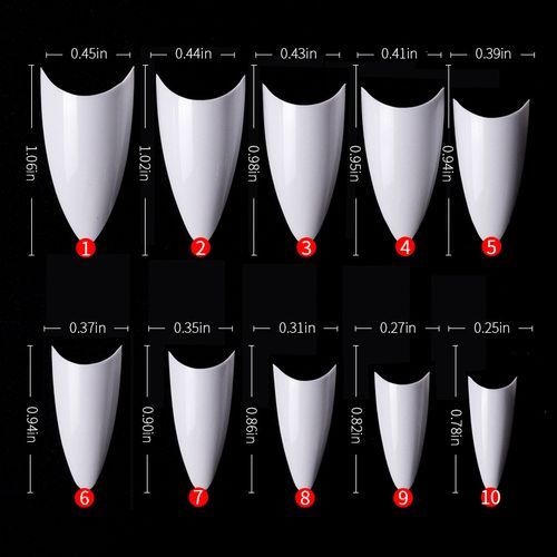 Acrylic False Nails 500pcs/bag Nails /White False Nails Artificial Fingernails Half  Cover stiletto Nail Tips Best Quality Acrylic Pointy Stiletto French  Nail Tips