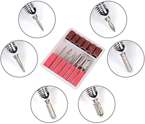 Nail Drill Bits Electric Nail File Cuticle Cutter Tips Clean Burr Sander Manicure Nail Sanding Bands Electric Nail File, 35000rpm Pro Electric Nail Drill Machine Pedicure Manicure Kits Nails File Bits