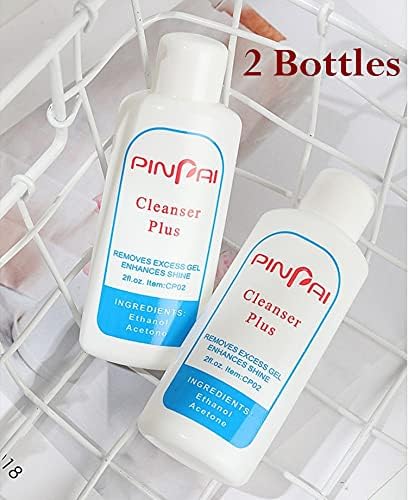 Pinpai Cleanser Plus Removes Excess Gel Enhance Shine Sticky Remover Nail UV Gel Sticky Remover Liquid Nail Art Cleanser Pro Slip Solution Poly Gel Cleanser Shine