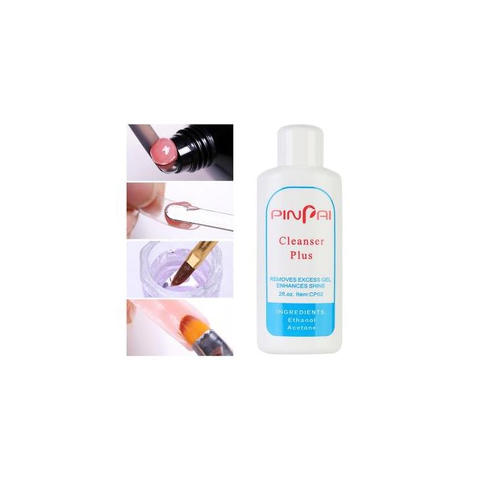 Pinpai Cleanser Plus Removes Excess Gel Enhance Shine Sticky Remover Nail UV Gel Sticky Remover Liquid Nail Art Cleanser Pro Slip Solution Poly Gel Cleanser Shine