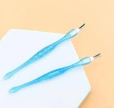 2  PCS Cuticle knife Trimmer,Cuticle ForkTrimmer Nail Cuticle Remover Trimmer Pusher Dead Skin with Double Head V-Shaped Fork Manicure Pedicure Cleaner Care Tools for Home and Nail