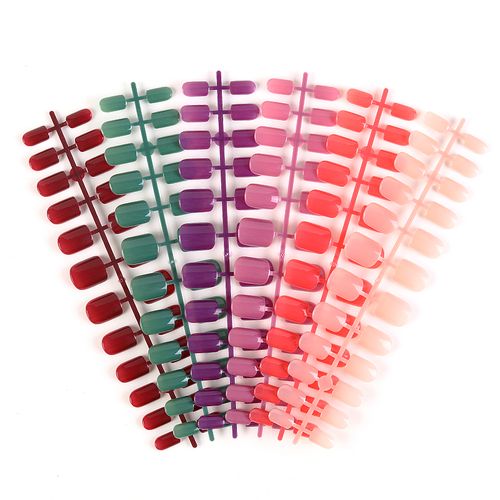 24 Pieces Re- Usable Full Cover Press On False Nail Tips Fake Nails Tips Acrylic False Nail Tips Natural Artificial Full Cover Nails 12 Sizes{No Glue}