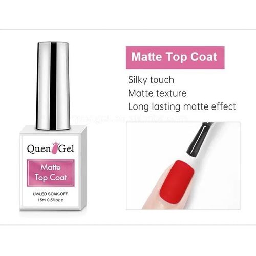 15ml Matte Top Coat /Velvet No Wipe Top Coat For Gel PolishProfessional Manicure Home DIY No Wipe Need U V Lamp Curing Matte Top Coat  Gel Top Coat Matte Gel Top Coat for Gel Nail Polish,15ML No Wipe