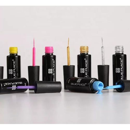 Gel Liner Art Polish Set 10ml Gel Liner Nail Art Polish Nail Art Fast Dry UV/LED Paint with Thin Brush For Nail Art Polish Liner/Gel Polish Liner