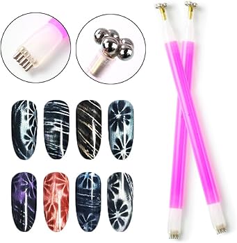 Double Sided Magnetic Pen  Magnet Stick Cat Eyes Line Strip Effect Art Tool For UV Gel Nail Polish Nail Polish  on Nails Nail Art Polish Cats Eye Magnet Nail Polish