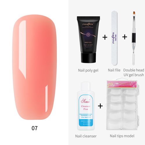 Poly Gel Kit:30ml Poly Gel Dual-Brush Mold Tips SlipSolution Poly Nail Gel UV LED Builder Acrylic Gel Kit for Nail Art Poly Extension Gel Set Nail  Polygels Kit Polygel Nail Extension Kit