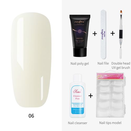 Poly Gel Kit:30ml Poly Gel Dual-Brush Mold Tips SlipSolution Poly Nail Gel UV LED Builder Acrylic Gel Kit for Nail Art Poly Extension Gel Set Nail  Polygels Kit Polygel Nail Extension Kit
