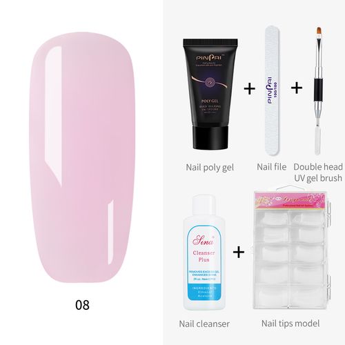Poly Gel Kit:30ml Poly Gel Dual-Brush Mold Tips SlipSolution Poly Nail Gel UV LED Builder Acrylic Gel Kit for Nail Art Poly Extension Gel Set Nail  Polygels Kit Polygel Nail Extension Kit