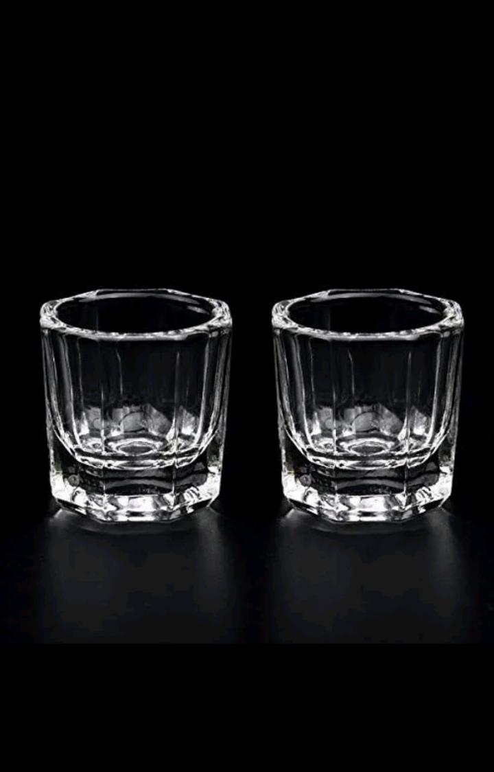 2 Pack Dappen Dish Cups for Nail Art Acrylic Liquid - Clear Glass Nail Monomer Liquid Bowl Dampen Dish Acrylic Powder Holder, Acrylic Glass Jar for Nails  Dappen Dish Crstal Glass