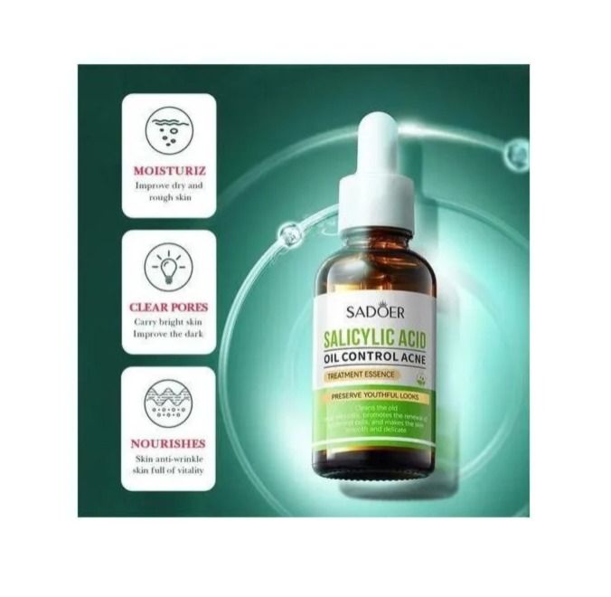 2 Pieces Salicylic Acid Acne Remover Pimples Remover, Blackheads Remover, Can combine with Vitamin C serum, Acne Treatment Salicylic Acid Serum, Black Heads Removing Serum, Prevents Acne Breakouts