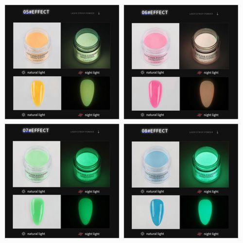 Dipping Powder Acrylic Powder Dip Powder Nails No Need Lamp Cure Dry Long Lasting Nails Glitter Manicure Nail Art  Luminous Neon Dipping Nail Powder Nail Dip Acrylic Glow in the Dark Dipping Powder