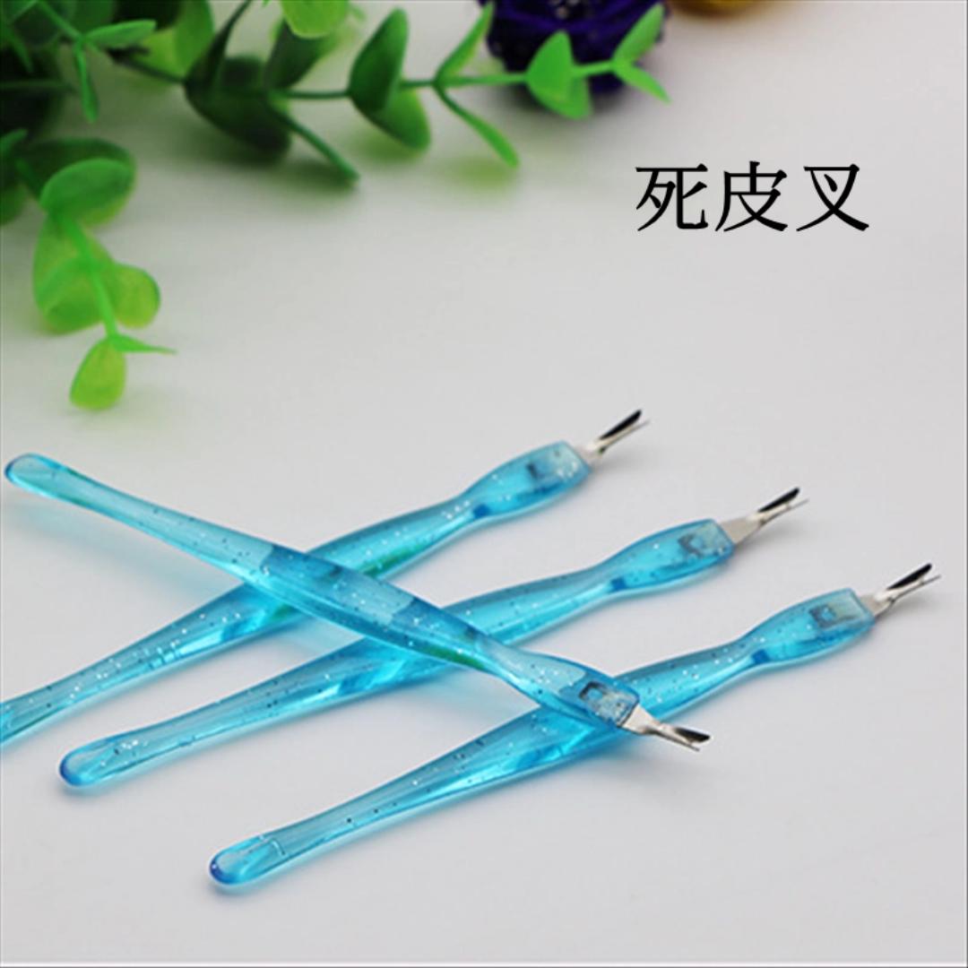 Cuticle knife Trimmer,Cuticle ForkTrimmer Nail Cuticle Remover Trimmer Pusher Dead Skin with Double Head V-Shaped Fork Manicure Pedicure Cleaner Care Tools for Home and Nail