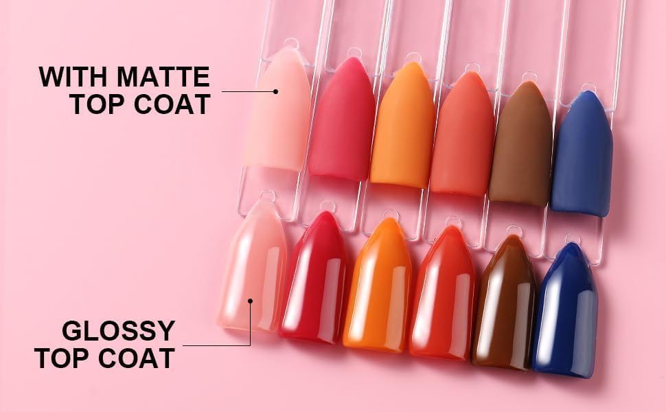 No Wipe Matte Top Coat | for Velvety Finish | Long Lasting, Anti-Chip, UV/LED Curing | Professional Gel Nail Polish (Matte Top Coat) Gel Polish Matte Top Coat Professional Nail Care Gel Matte Top Coat