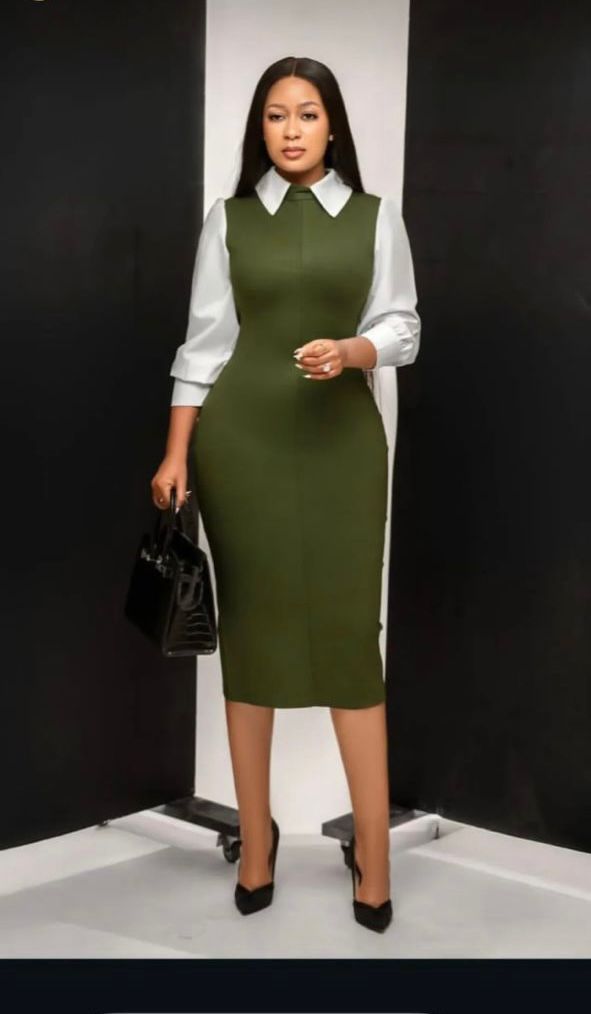 Elegant Bodycon Office Dress for  womenStep into elegance, confidence, and undeniable style with this premium formal bodycon dress for women now available